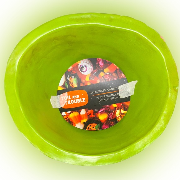 TOIL AND TROUBLE17.5in Zombie Candy Bowl